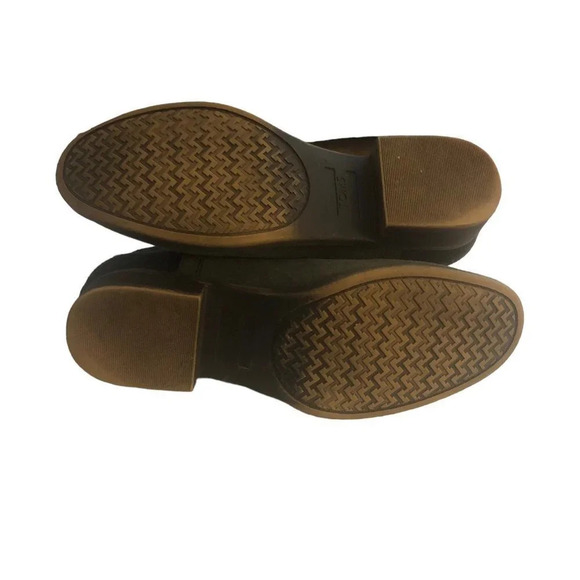 Tom's "Deia" Sz 7.5 Women's Olive/Moss Green Suede Wool Zipper Ankle Booties - Picture 5 of 7